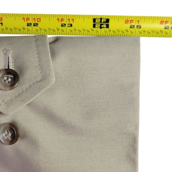 London Towne Trench Coat Men Size 40 Reg Khaki Zip Out Faux Fur Nylon Liner - Picture 14 of 15